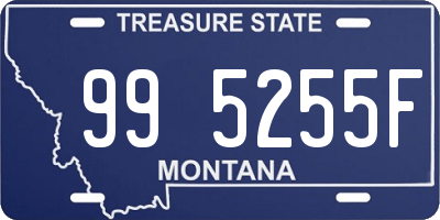 MT license plate 995255F