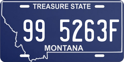 MT license plate 995263F