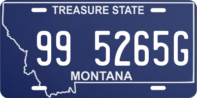 MT license plate 995265G