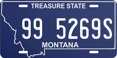 MT license plate 995269S
