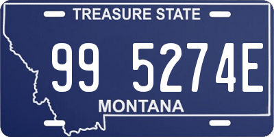 MT license plate 995274E