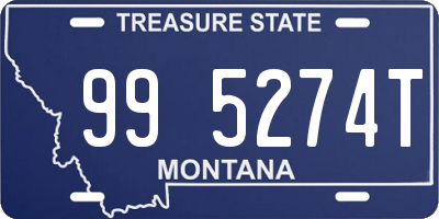 MT license plate 995274T