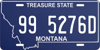 MT license plate 995276D