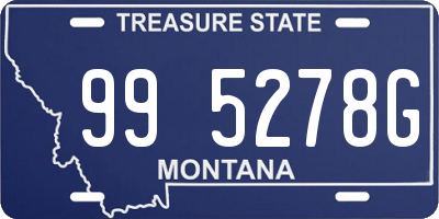 MT license plate 995278G