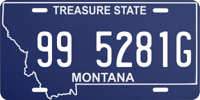 MT license plate 995281G