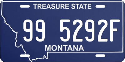 MT license plate 995292F