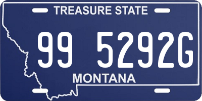 MT license plate 995292G