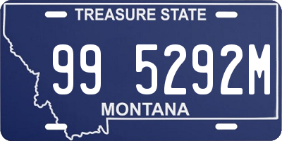 MT license plate 995292M