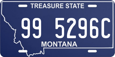 MT license plate 995296C