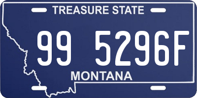 MT license plate 995296F