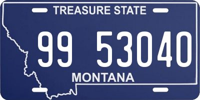 MT license plate 995304O