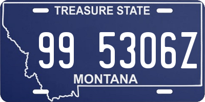 MT license plate 995306Z