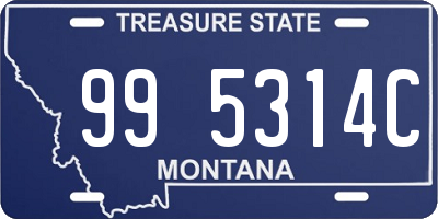 MT license plate 995314C