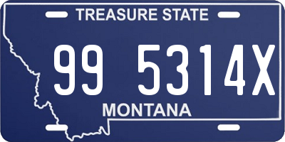 MT license plate 995314X