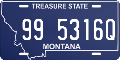 MT license plate 995316Q