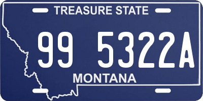 MT license plate 995322A