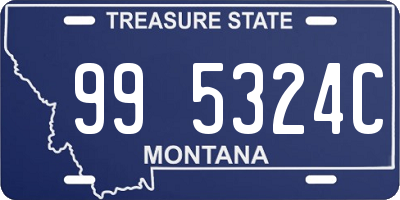 MT license plate 995324C