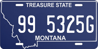 MT license plate 995325G