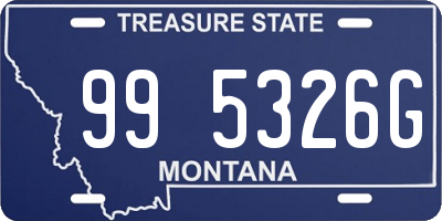 MT license plate 995326G