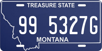 MT license plate 995327G