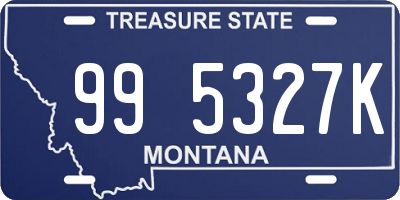 MT license plate 995327K