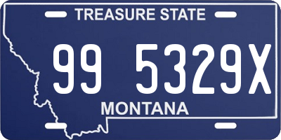 MT license plate 995329X