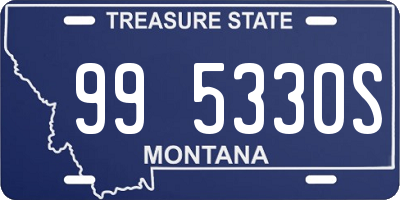 MT license plate 995330S