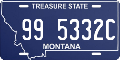 MT license plate 995332C