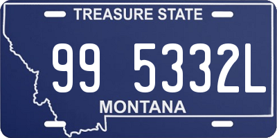 MT license plate 995332L