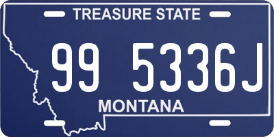 MT license plate 995336J