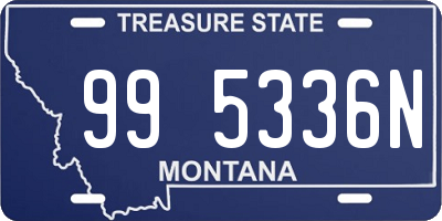 MT license plate 995336N