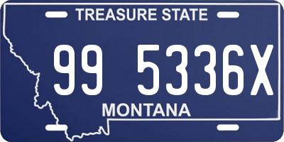 MT license plate 995336X