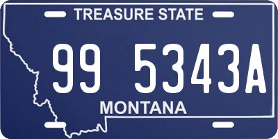 MT license plate 995343A