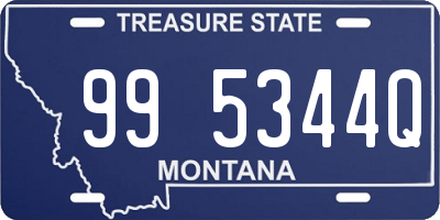 MT license plate 995344Q