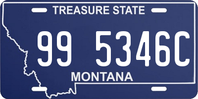 MT license plate 995346C