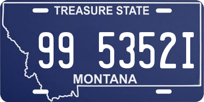 MT license plate 995352I