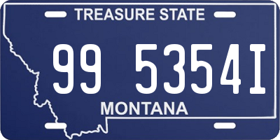 MT license plate 995354I