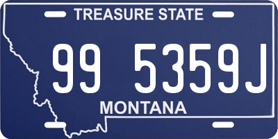 MT license plate 995359J