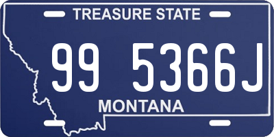 MT license plate 995366J