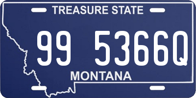 MT license plate 995366Q