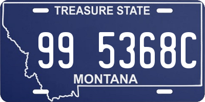 MT license plate 995368C