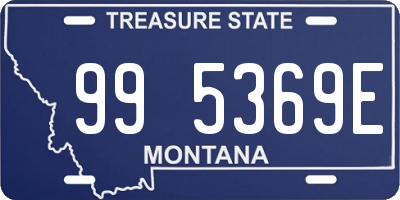 MT license plate 995369E