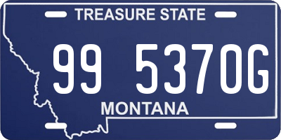 MT license plate 995370G