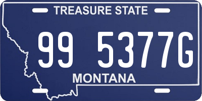 MT license plate 995377G