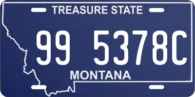 MT license plate 995378C