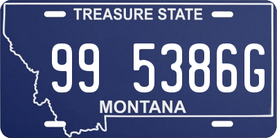 MT license plate 995386G