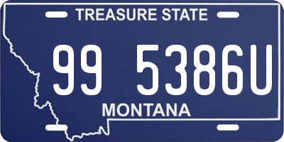 MT license plate 995386U