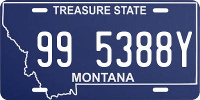 MT license plate 995388Y