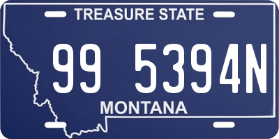 MT license plate 995394N