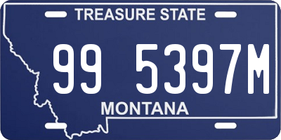 MT license plate 995397M